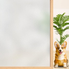 Niviy Etched Privacy Window Film Frosted Glass Static Cling Non Adhesive Window Frost Film for Home Office, 35.4 inch x 78.7 inch