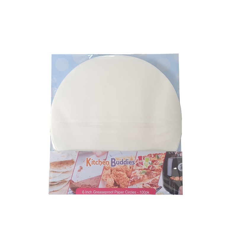 Kitchen Buddies Greaseproof Baking Parchment Circles - 6, 7, 8,
