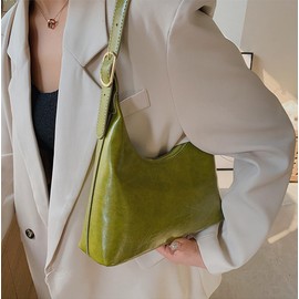 Slouchy Underarm Shoulder Bag Women Trendy PU Leather Hobo Bags Cute Crossbody Purse Summer Beach Bag Tote Handbag 2025