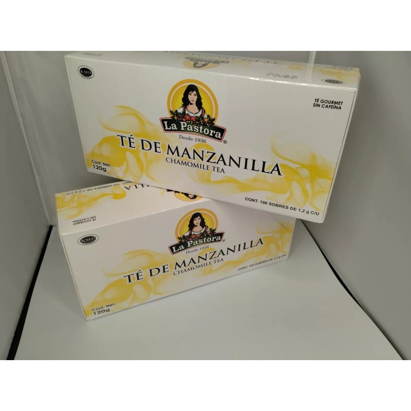 la pastora 2 cajas de te de manzanilla la pastora