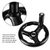 1PC 12*125mm Black Round 3 Spoke Hand Wheel for Lathe