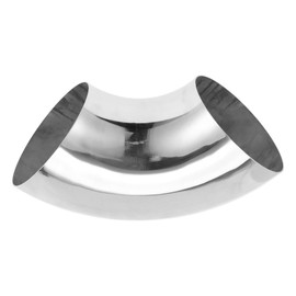 Motoforti 5.25" Inch OD 90 Degree Mandrel Bend Elbow Car Modified Exhaust Pipe Tubing 1.5mm/16GA Thickness 304 Stainless Steel Bend Tube Stair Handrail Piping 133x325x1.5mm