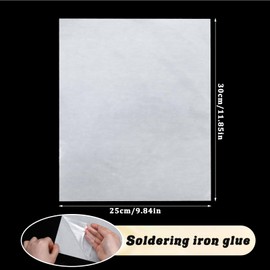 12Pcs Iron On Adhesive Patch Sheets Double Sided Fusible Interfacing Heat Adhesive Patches 11.8 x 9.8 Inch Press-on Patch for Sewing