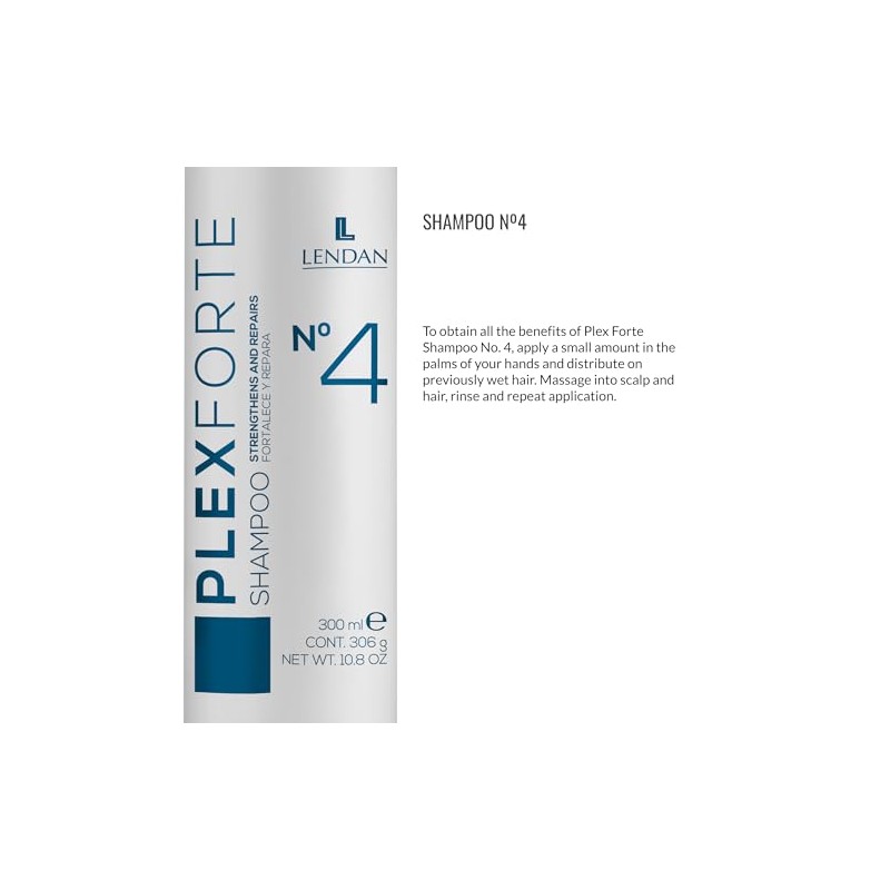 Lendan Plex Forte Champú No 4 Fortalece Y Repara -