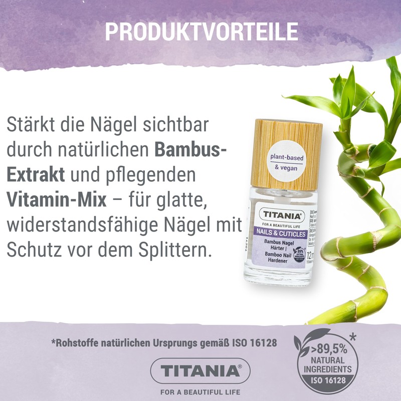 TITANIA® Bamboo Nail Hardener 12 ml with Bamboo Extract &