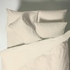 Plain Dyed Cotton Percal Cream 200TC Flat Sheet 210 x
