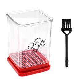 Cup Slicer Fruit, Fast Stainless Steel Vegetable Slicer Portable Strawberry Cutter with Cleaning Brush Handheld Slicing Tool Kitchen Cutting Gadget for Banana Egg Salad