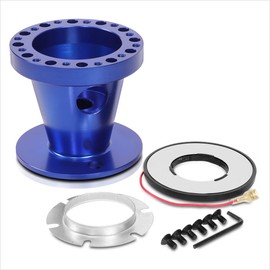 6-Bolt Steering Wheel Quick Release Adapter Blue Compatible with 92-97 Ford F150-F350/Ranger