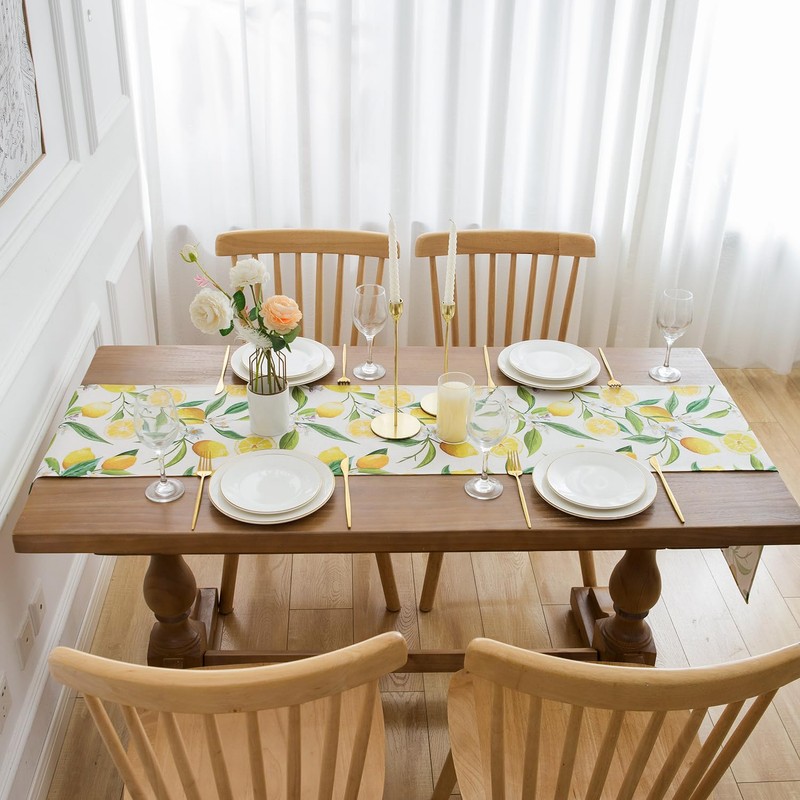 Modern Table Runner Lemons Table Runner Living Room Yellow 33