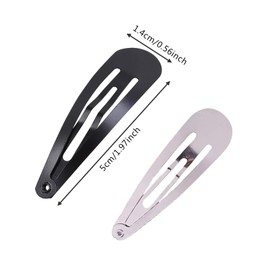 60 PCS Black Hair Clips for Girls, Metal Snap Hair Clips Silver BB Hair Clip Non Slip Barrettes Hair Accessories Small Hair Barrettes for Women Kids Curls Fine Hair