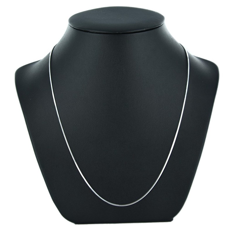 18 Inch Diamond Cut Sterling Silver Snake Chain Necklace