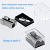 Wekoil Metal Pencil Sharpeners Aluminum Alloy Handheld Single Hole Manual