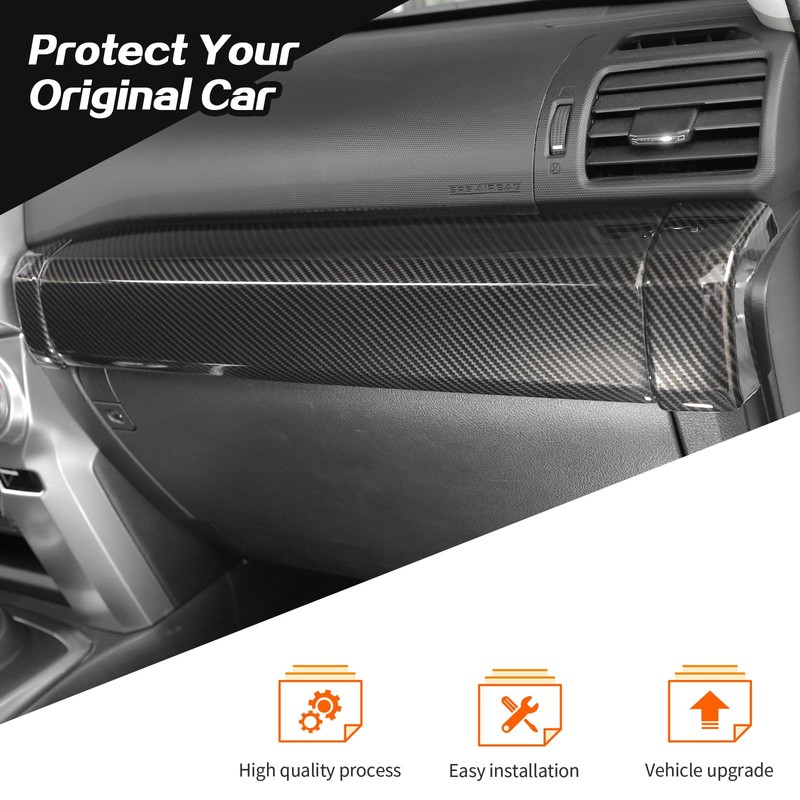 JeCar 3pcs Carbon Fiber Dash Cover Trim Interior Accessories for