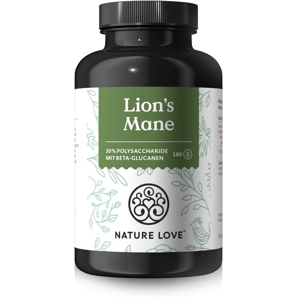 NATURE LOVE® Lions Mane - 180 Capsules - High Dose