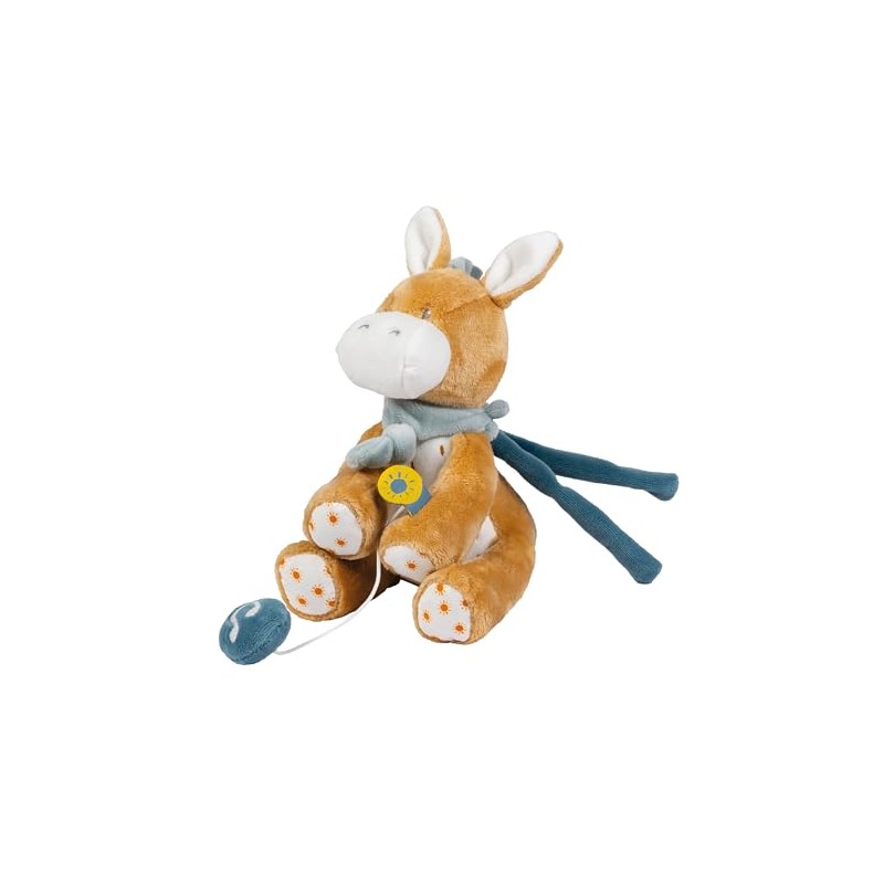 Nattou Mini Active Soft Toy Made of Polyester, Music, Donkey