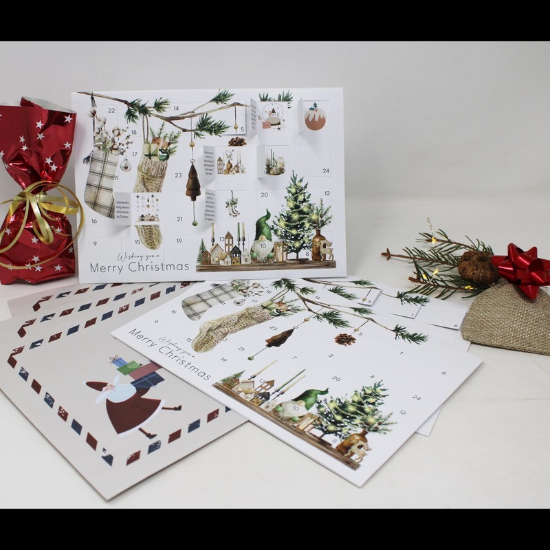 Advent Calendars as Christmas Cards Set of 3 Mindfulness Advent