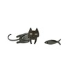 Aneneiceera Boho Cat Ear Jacket Earrings Black Cat Earrings Tiny