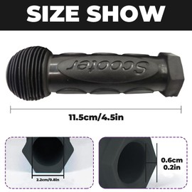 2 Pcs Bike Handle Cover Non-slip Kids Scooter Handlebar Soft Rubber Handlebar Grips for Kids Mini or Max Micro Scooter/Wheel Scooters Blue (Black)