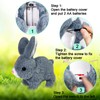 LYINUR Interactive Rabbit Toy with Carrot, Pet Hopping Bunny Toy