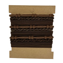 Elm City Direct 12pcs Boho Hair Tie Bracelets, Hair Ties for Women, Elastic Hair Ties, Hair Bands for Ponytails (Brown)