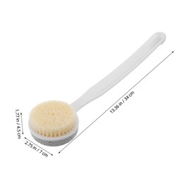 FRCOLOR Long Handle Foot File with Pumice Stone Callus Remover Foot Scrubber for Dead Skin Exfoliating Foot Care Tool Pedicure Tool