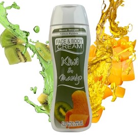 Crema Hidratante Corporal y Facial para Kiwi Mango 400ml | Piel Seca y Sensible | Rosa Mosqueta | Crema Humectante Cuerpo y Cara | Uso Diario.