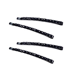 4Pcs Black Rhinestone Hair Clips - Shiny Crystal Barrettes and Bobby Pins | Sparkly Metal Hairpins for Women and Girls,Hair Accessories, Barrettes and Clips