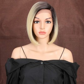 Style Icon Lace Front Wigs, 22 cm, Bob Wig, Synthetic, Natural, Straight, Short, Quality Wigs for Women, Made from Heat-Resistant Fibres with Lace Front