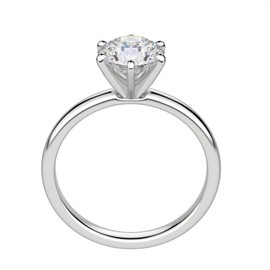 JIHANNA 1 Carat- 5 Carat Round Cut Moissanite Diamond Engagement Promise Ring for Women -14k Plated over 925 Sterling Silver D Color VVS1 (6.5, 1)