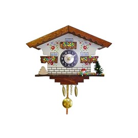 Alexander Taron 0183QP Engstler Battery-Operated Clock-Mini Size with Music/Chimes-5.75" H x 7" W x 3.25" D, Gray