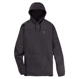Burton Mens Crown Weatherproof Pullover Fleece, True Black Heather, Medium
