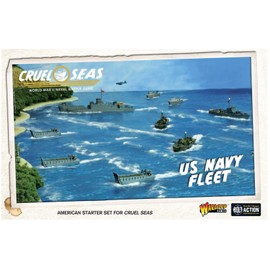 Warlord Cruel Seas US Navy Fleet War Game - 1:300 Role Playing Strategy Board Games for Adults, Table Top WWII Strategic Wargaming Kit, Tabletop Military History