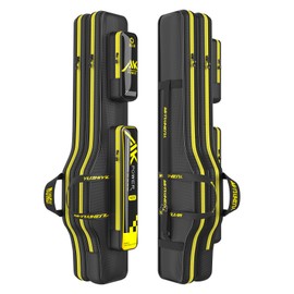 yuzhiyuan Fishing Rod Case & Bag Triple-Layer - 1680D Oxford, Wire-Reinforced Anti-Deforming, Foldable Portable, Quick-Access Compartments, Fishing Gift for Men Anglers