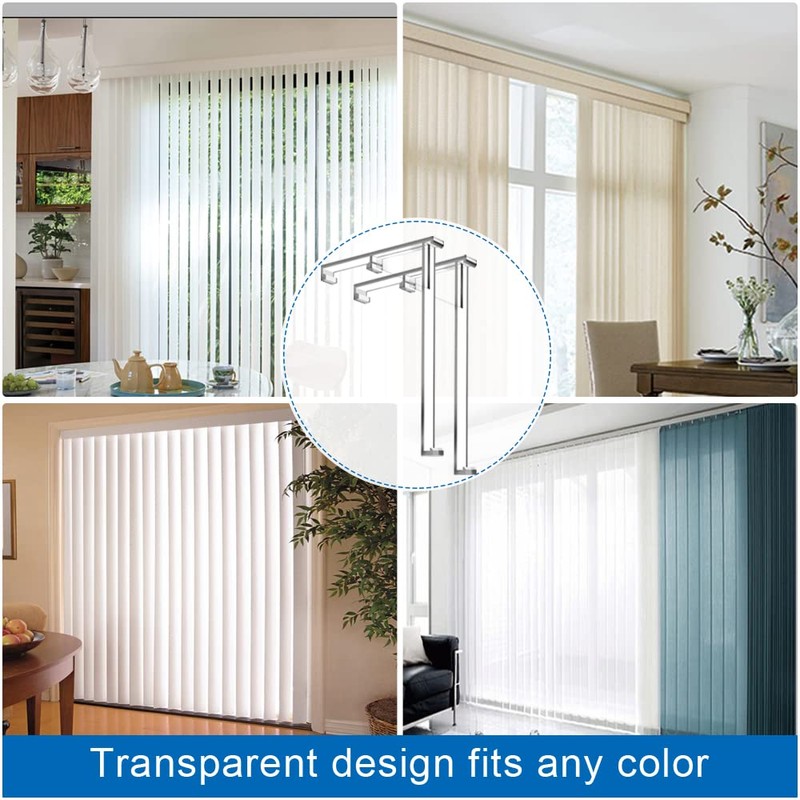 3.5 Inch Valance Clips, Clear Vertical Blind Valance Clip, Hidden