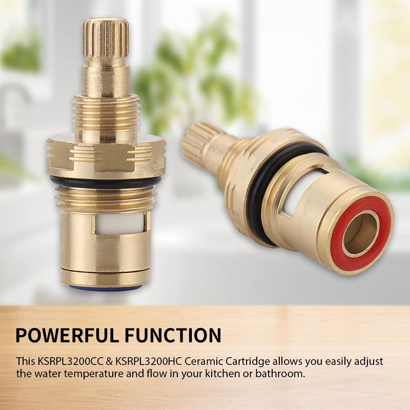 Faucet Cartridge for Kingston Brass KSRPL3200CC & KSRPL3200HC, Cold Hot
