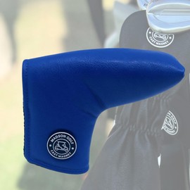 Classic Blade Putter Headcovers with Madson Golf Cart Magnet for Secure Positioning and Quick Access, Protective PU Leather Head Covers, Magnetic Golf Accessories, Golf Cart Accessories (Blue - Blade)