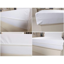Single Bed Zipped Waterproof Mattress Protector Single with Zip Bed Fitted Sheet Zip Up Mattress Cover Encasement Protector All Round Protection 30cm Deep Fitted (Single 90x200cm+30cm)
