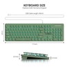 iRoboosta Full Size Blue Backlit Membrane Keyboard, 104 Keys Green