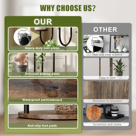 Forotone Plant Stand Indoor with Grow Light, 2 Pack Metal Plant Shelf, 5 Tiered Corner Plant Stand Display Shelves Flower Holder for Living Room Patio Balcony