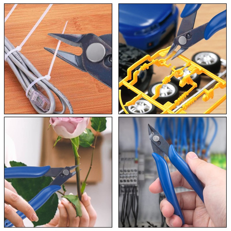 Wire Flush Cutters, Duogalia 5 Pack Zip Tie Cutters for