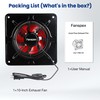 Fanspex 10" High Velocity Exhaust Fan for Kitchen, 1020 CFM