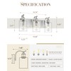 JAZAVA 3-Light Bathroom Vanity Light, Brushed Nickel Wall Sconce, Modern