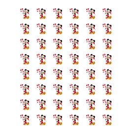handmade 48 MICKEY MOUSE CHRISTMAS ENVELOPE SEALS LABELS STICKERS 1.2" ROUND