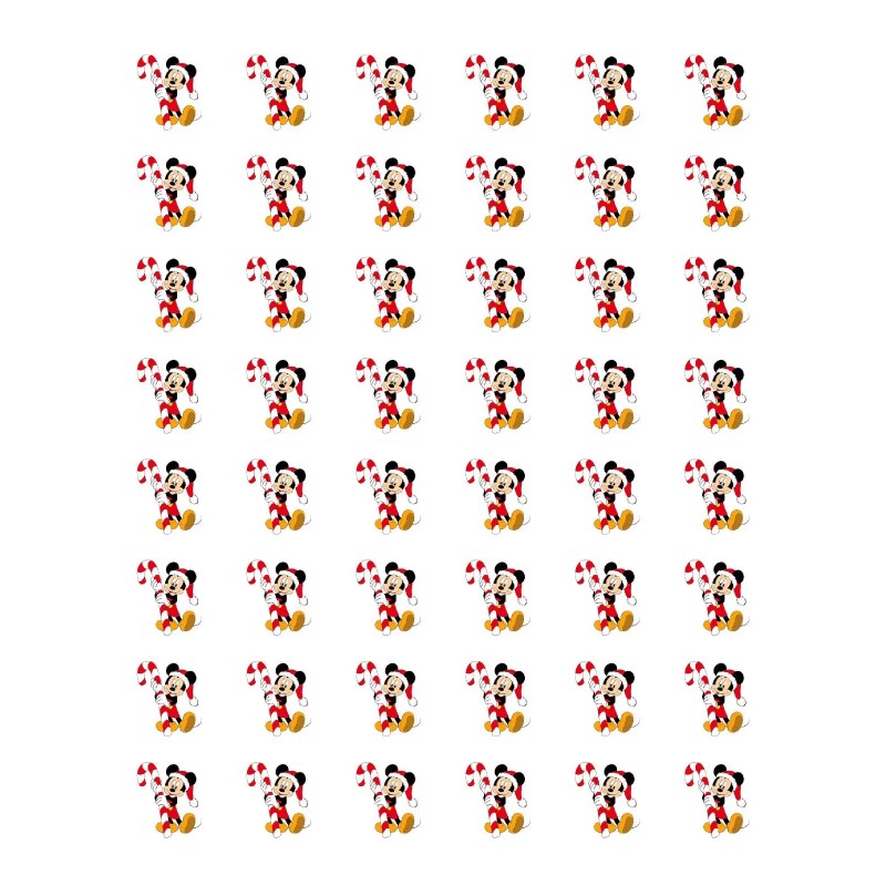 handmade 48 MICKEY MOUSE CHRISTMAS ENVELOPE SEALS LABELS STICKERS 1.2"