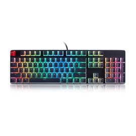 Glorious Aura V1 (Black) Pudding Keycaps - Double Shot PBT Translucent for Mechanical Keyboards, 104 Key Set, TKL, Compact Compatible, English (US) Layout (Aura (Black))