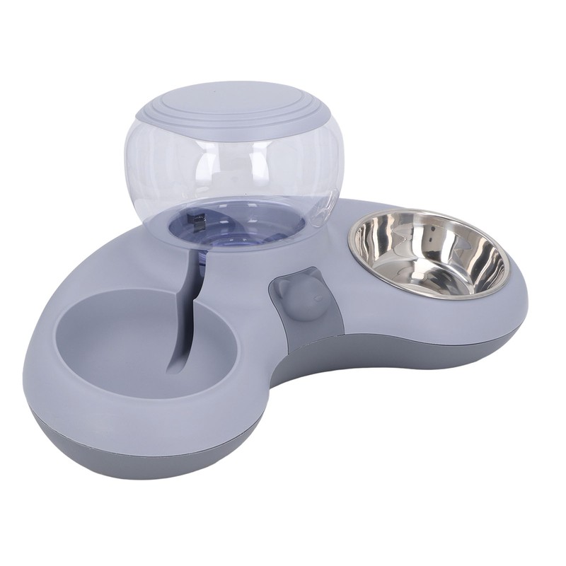 Double Cat Bowls Pet Food and Water Bowl Set Tilted
