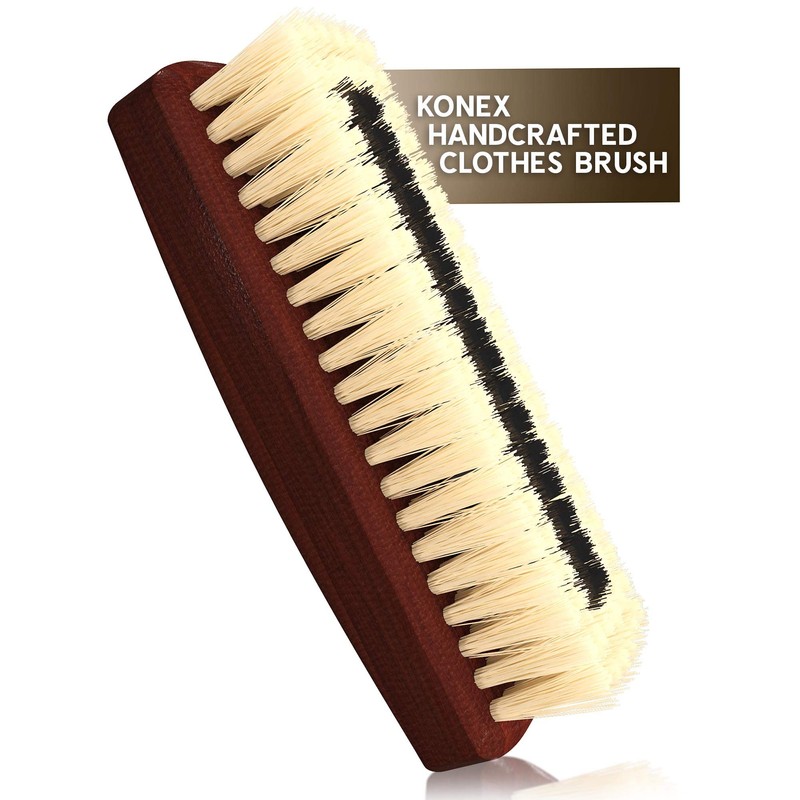 KONEX Dark Wood Lint Brush for Clothes, Cashmere, Handbags -