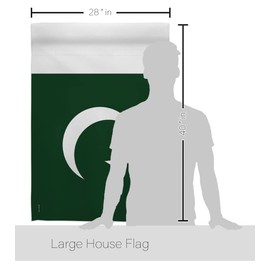 Breeze Decor HS108271-BO Pakistan World Nationality Decorative Vertical, House Flag Set 28"x 40" w/Flagpole, Multi-Color