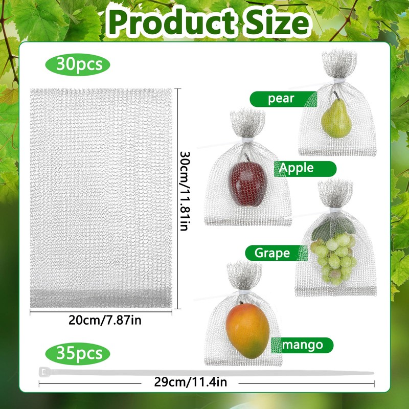 DECYOOL 30 Pack 8 x 12 Inches Fruit Protection Wire
