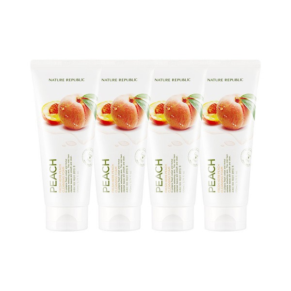 Nature Republic [1+1+1+1] Fresh Herb Peach Foam Cleansing, Single Option
